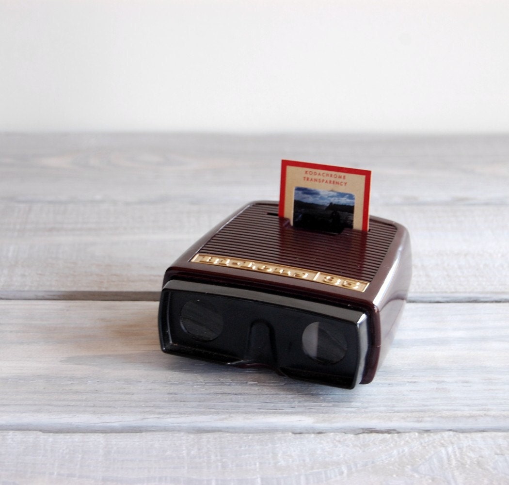 Vintage Bakelite Slide Viewer / 1950s Sawyer's BiLens