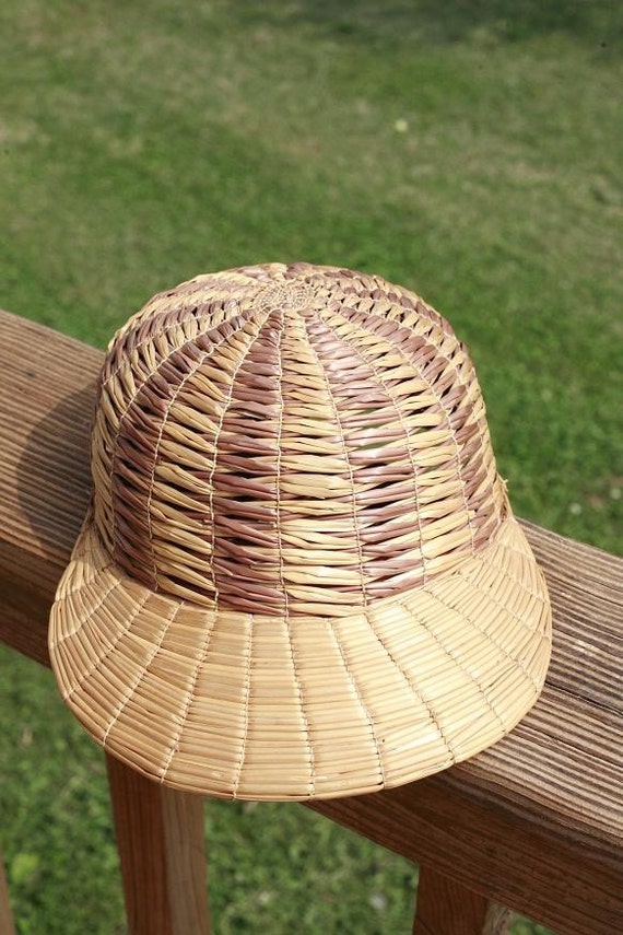 Items similar to SALE REDUCED Vintage Straw Baseball Style Cap Hat on Etsy