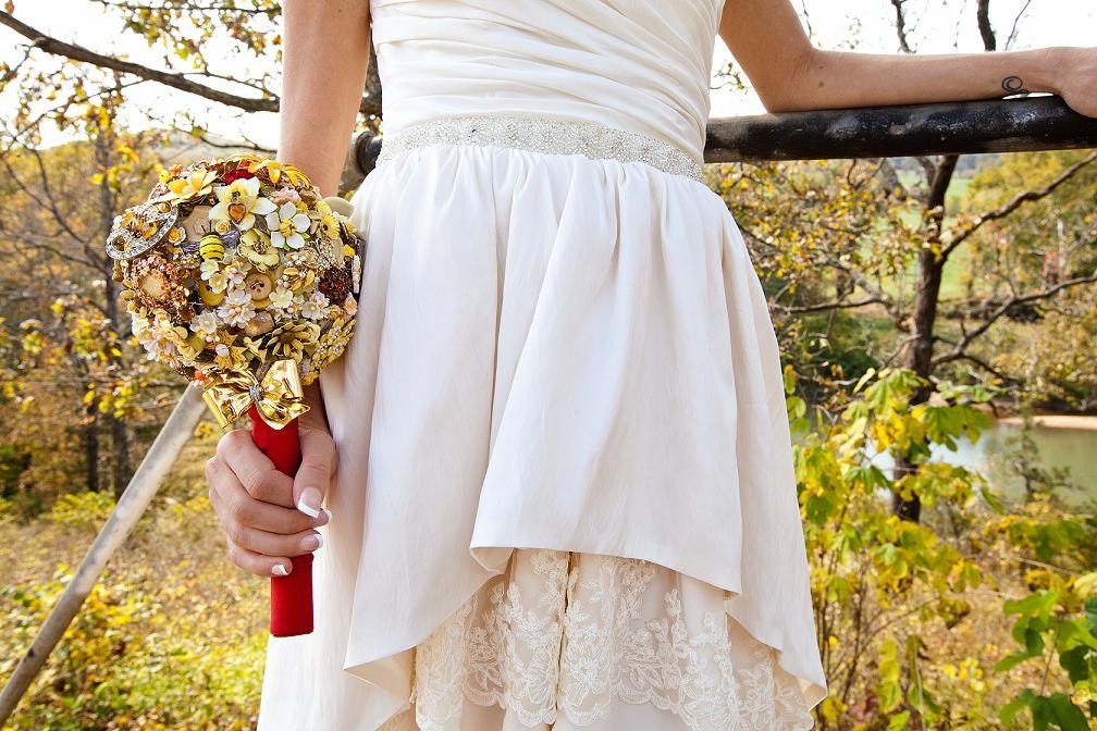 Boho Wedding  Dress  with High Low Hem by thepeppermintpretty