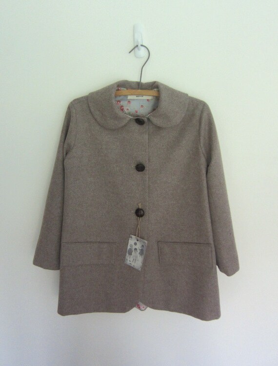 Childs Wool Coat vintage style by OneMe on Etsy