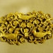 Antique Victorian Brass Tone Birds Flowers Sash Pin Brooch 3085
