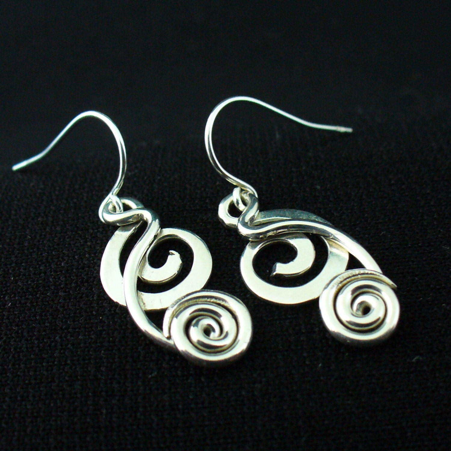 Handmade Sterling Silver Twisted Wire Earrings