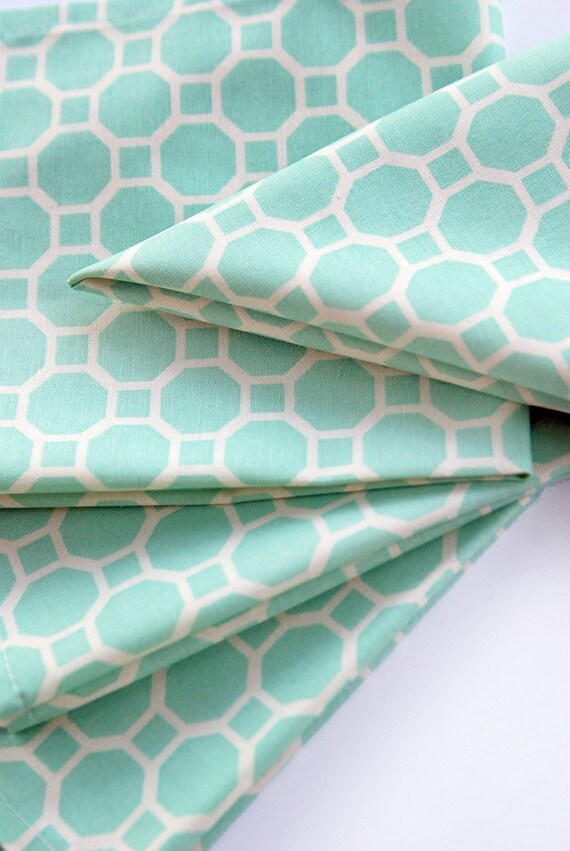 Napkins Everyday Cloth Napkins Teal Blue by DebsHomeandFabric