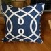 2- 18 inch Navy Walton Print from Duralee- Custom Order for Suzanne ONLY