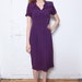 SALE 40s Purple Cocktail Dress with Rhinestones S