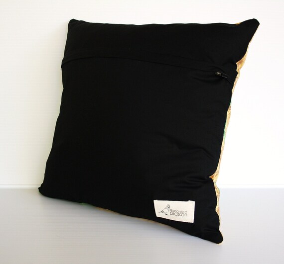 Vintage map print/ Vancouver island map cushion/ 40cm x40cm/