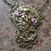 Alphonse Mucha Antiqued Brass "Poetry" Necklace