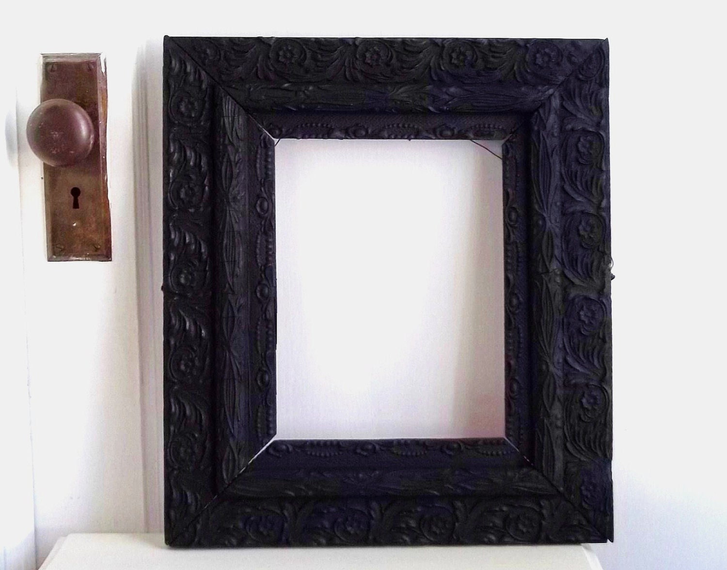 Antique Rustic Black Frame Handmade