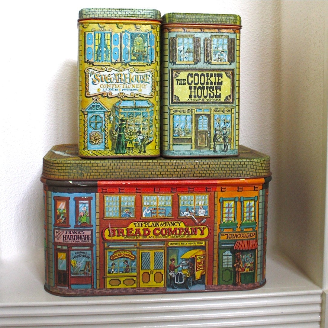 1979 CHEINCO Lithographed Bread Box Cookie Tin Sugar Tin