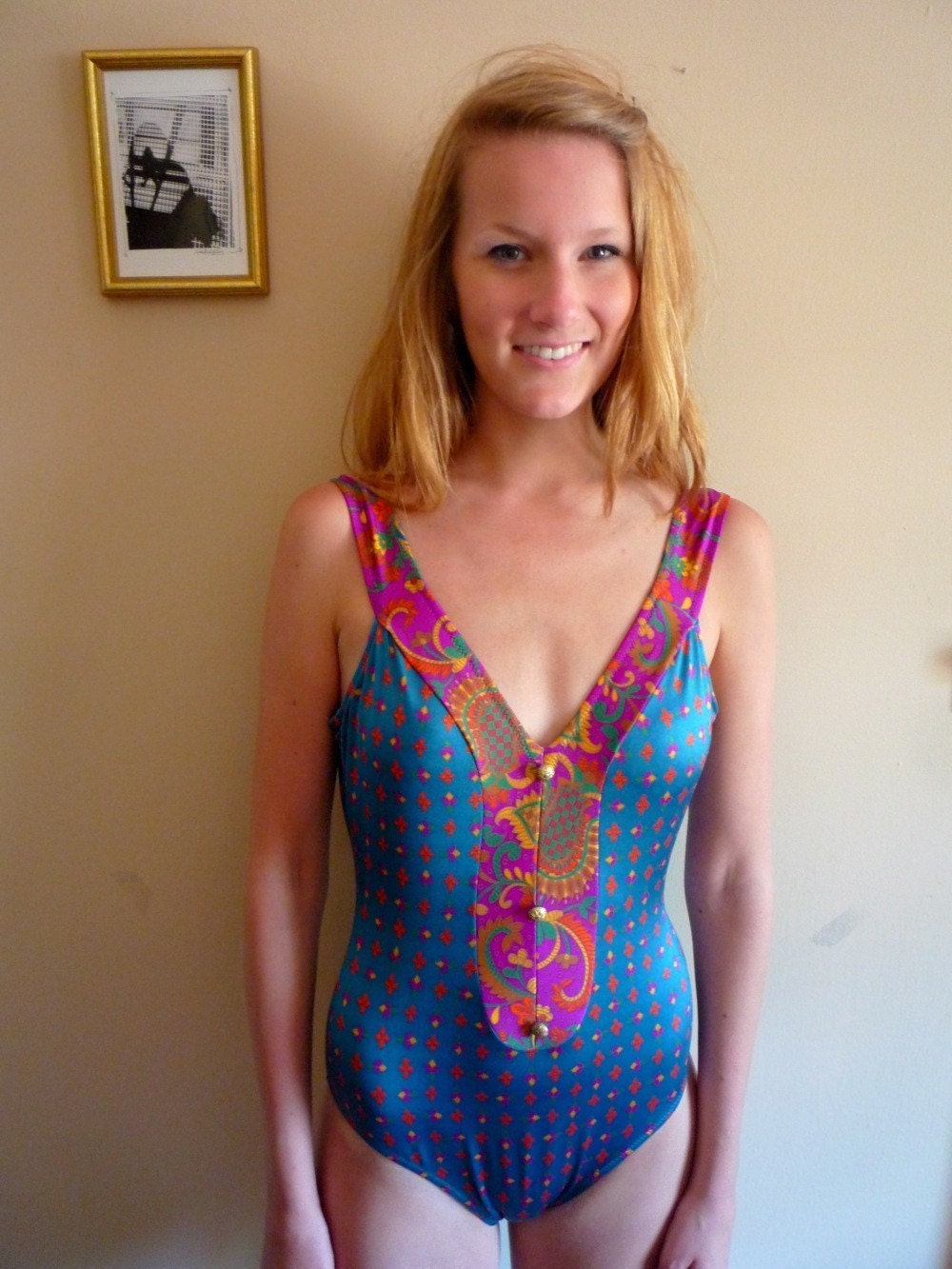 Beautiful vintage Italian swimsuit bathing by