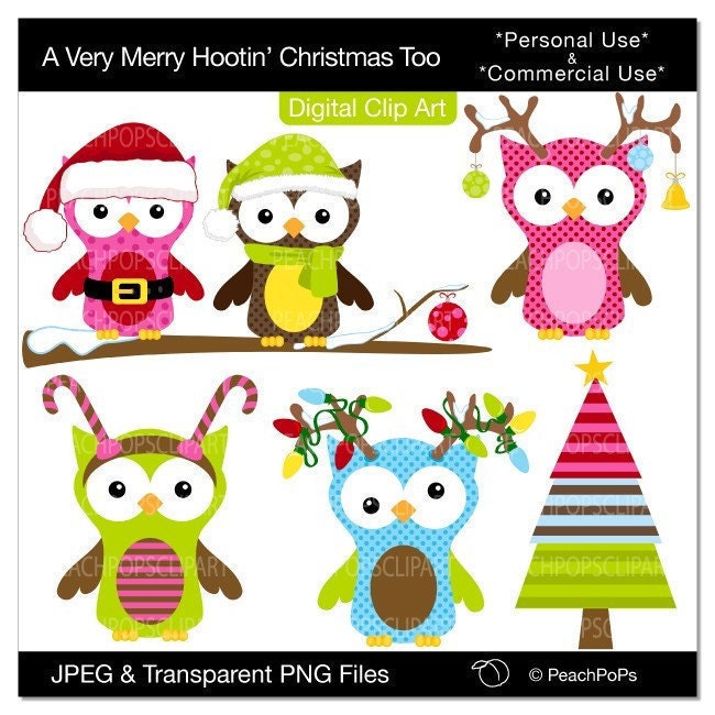 free clipart christmas owls - photo #43