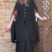 RESERVED FOR FUTUREKIND Vintage Hooded Cloak/Cape & Long Skirt Set in Black Wool by Women's Haberdashers