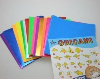 Colorful Rainbow Paper Pack for Japanese Origami Paper Crane Folding or any other paper projects - 6cm x 6cm - 100 sheets