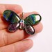 Dichroic glass pendant 1 pcs butterfly mix sparkle color