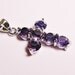 Cross charms Crystal pendant focal faceted rhinestone 1 pcs amethyst purple