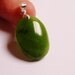 Jade focal Cabochon pendant drill on top bail included 1 pcs genuine Jade from BC Canada