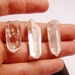 Quartz crystal points top drilled 3 pcs