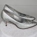 1950s Pumps // FRANK MORE Pumps // Vintage Silver Pumps