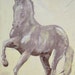 Dressage Horse Painting -Canter Pirouette 30 x 48