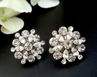 Bridal Earrings, Bridal Rhinestone Earrings, Stud, Bridal Statement Earrings, Wedding Rhinestone Earrings, crystal earrings, ALEXANDRA