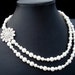 Pearl Bridal Necklace,White or Ivory Pearls,Pearl Rhinestone Necklace,Bridal Pearl Rhinestone Necklace,Statement Bridal Necklace,Pearl,EVA