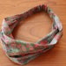 LAST ONE Red Coral Batik Gypsy Wrap, size M or L - yoga headband, hair wrap, dread wrap, pre tied bandana