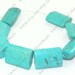 15x20mm rectangle Nugget Freedom Blue Turquoise Gemstone Beads 8beads full strand