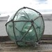 Japanese Glass Fishing Float - Original Net, Baseball Size, Light Green