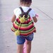 NzLbags Multicolor Kids Backpack New - Sweet Colors Knit Bag - Back to School Nr-015
