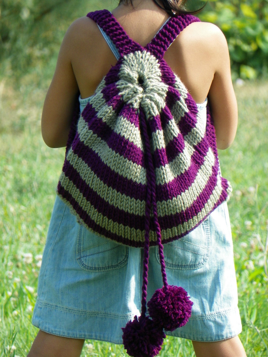 Knitting child bag nursery school bag fall autumn Kids