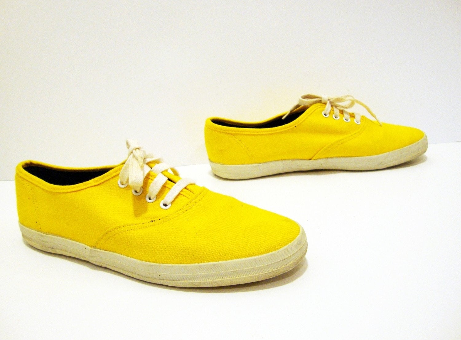 Size 8 Yellow Canvas Sneaker Tennis Shoes   Il Fullxfull.164972149 