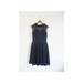 1940s-1950s CHIFFON navy party dress
