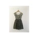 hold hold hold 1940s-1950s BLACK & WHITE floral etched dress