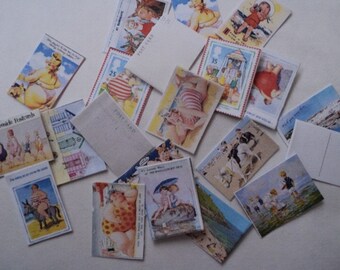 Dolls House Miniatures - 1/12th Seaside Postcards