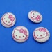 SALE - P03 Fabric Covered Buttons (23mm) - Set of 4 - Hello Kitty (Pink)