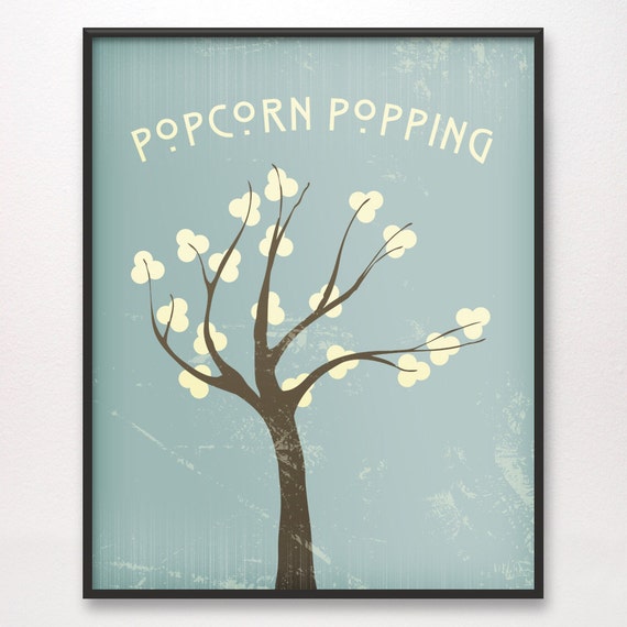 Popcorn Popping Art Print Various Colors Available LDS