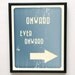8x10 Onward Ever Onward Giclée Art Print LDS Mormon Blue