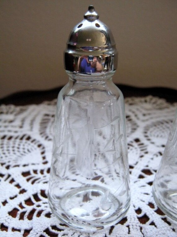 Princess House Crystal Heritage Salt and Pepper Shakers