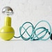 Retro Atomic Mid-Century Wobble Ball Light with Aqua Green Blue Color Cord OOAK