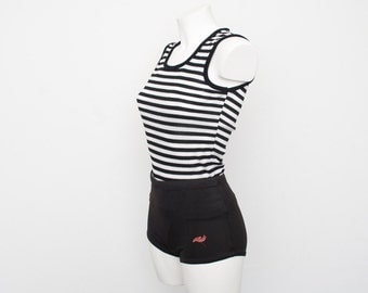 Black and white striped sleeves tank NOS vintage size S / XS