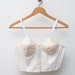 1950 White bullet bra longline bra bombshell dead stock Vintage