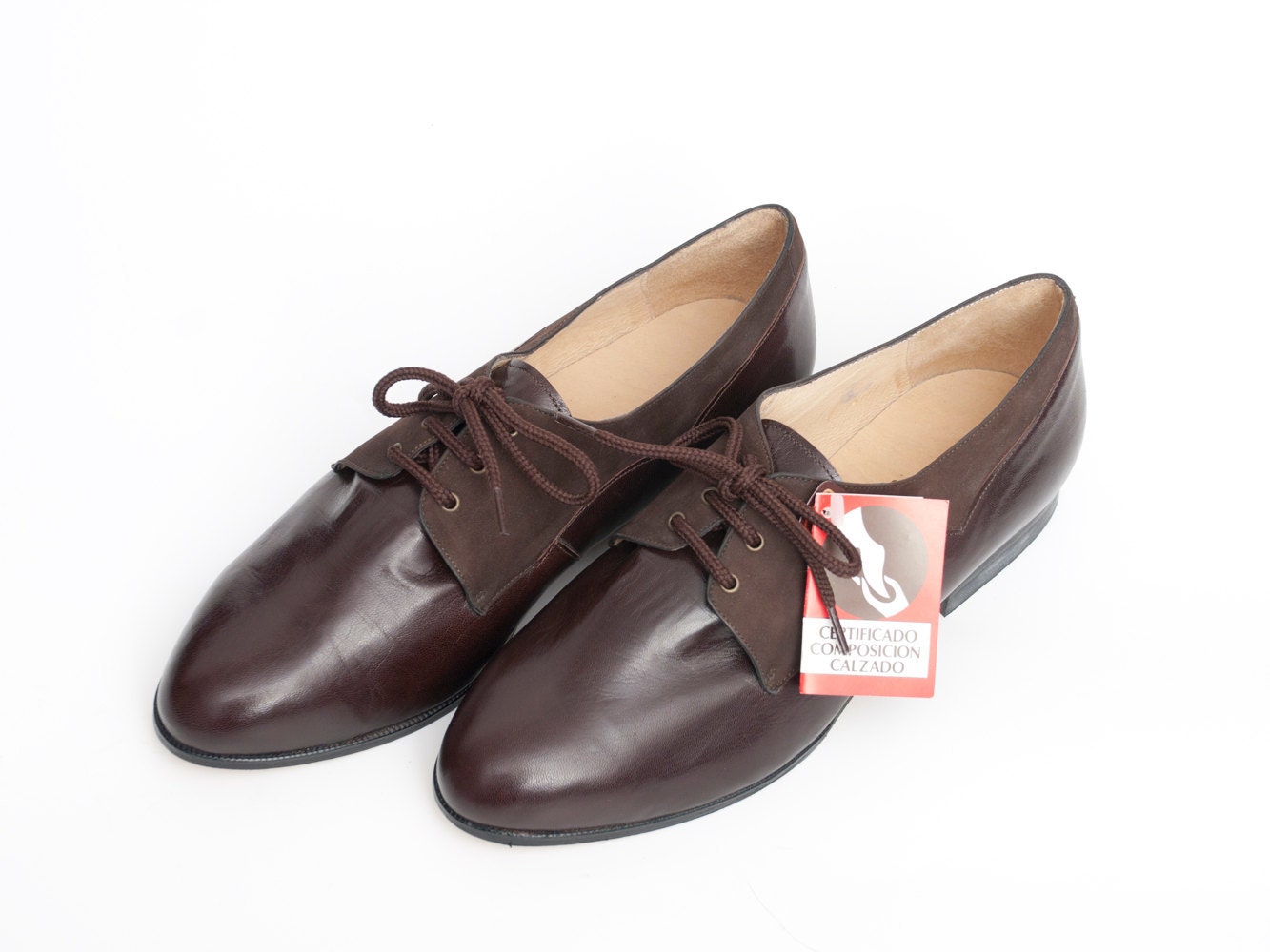 brown oxford flats