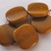 10 Amber Tagua Nut Beads, 14mm Flat Square Beads, Organic Beads, Natural Beads, Vegetable Ivory Beads, EcoBeads