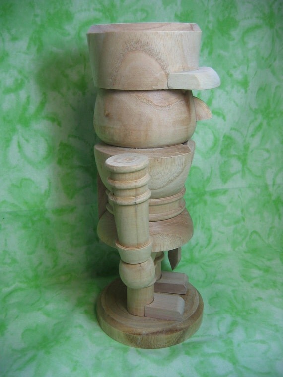 Zims Soldier Nutcracker 12 Inches Tall Unfinished Wood for