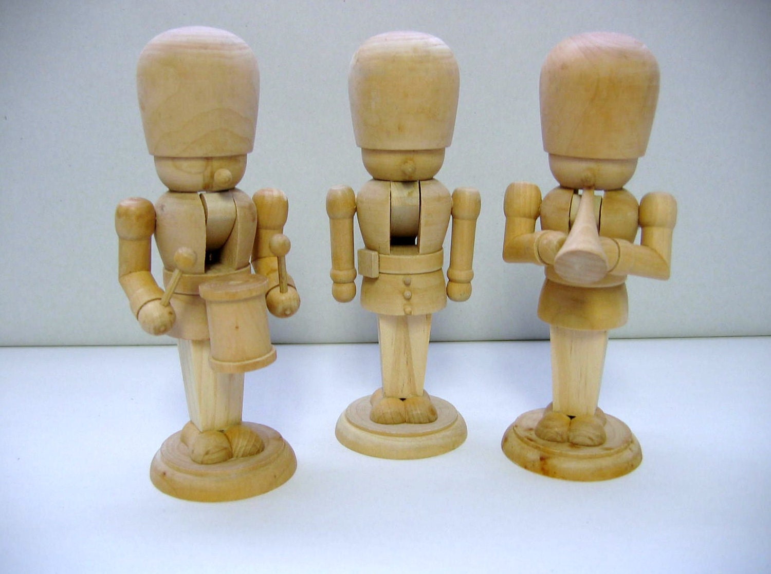 Unfinished Wood Nutcracker Set for Painting