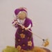 SALE........Needle felted girl collecting fallen leaves