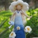 Needle felted daisy lady - waldorf inspired