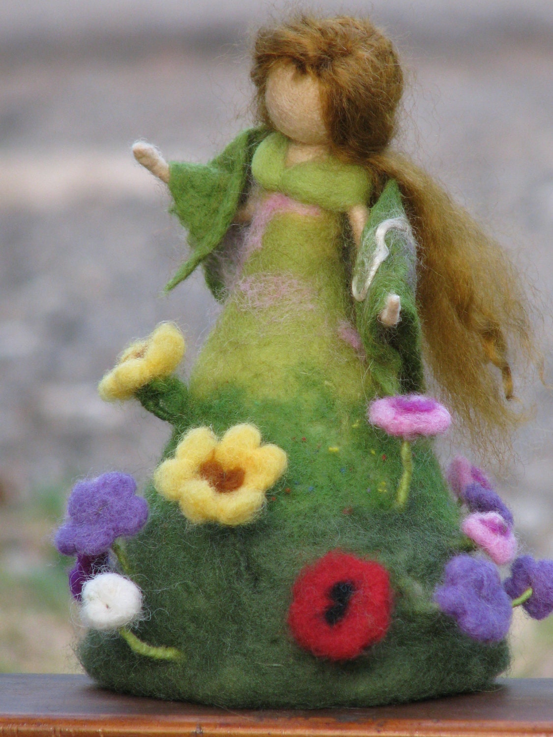 Summer is on its way Needle felted doll Waldorf inspired