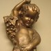 Vintage Gold Cherub Grapes Wall Plaque