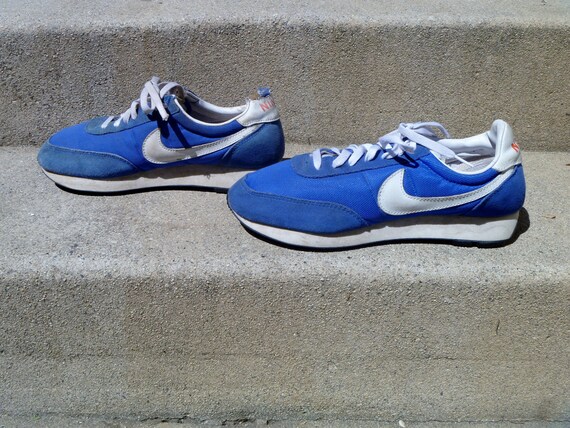 Vintage Nike Waffle Racers Blue with White Swoosh by ReposeVintage
